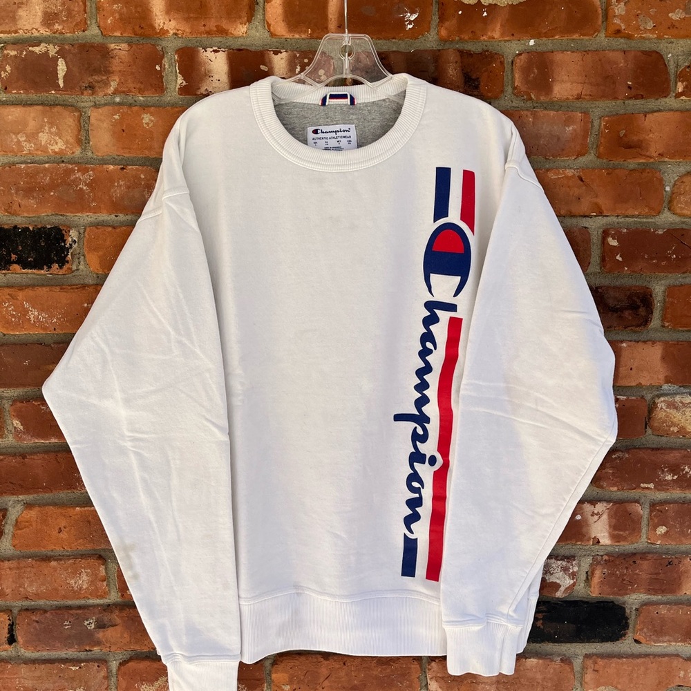 Champion White Crewneck Sweater